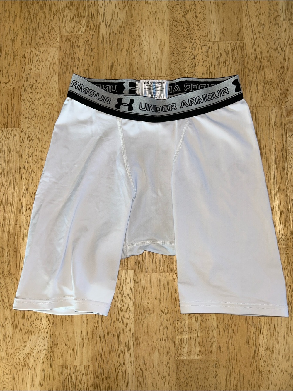Under Armour White & Black Athletic Compression Shorts